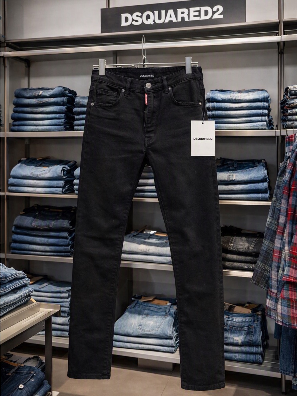 DSQUARED2 Black Slim Straight Men's Jeans